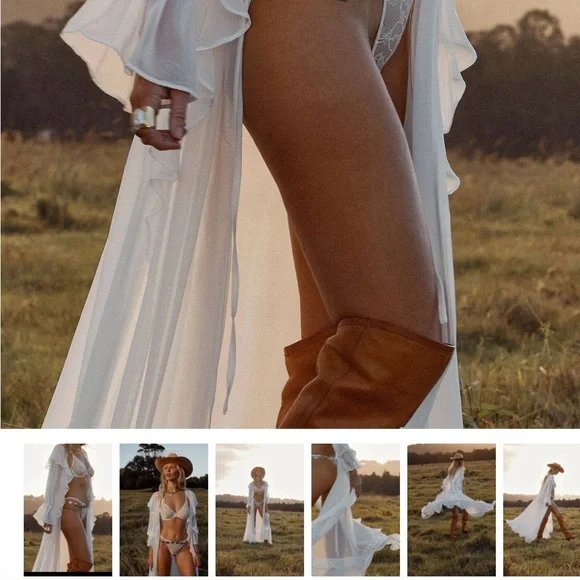 Homebodii Persephone Robe - White